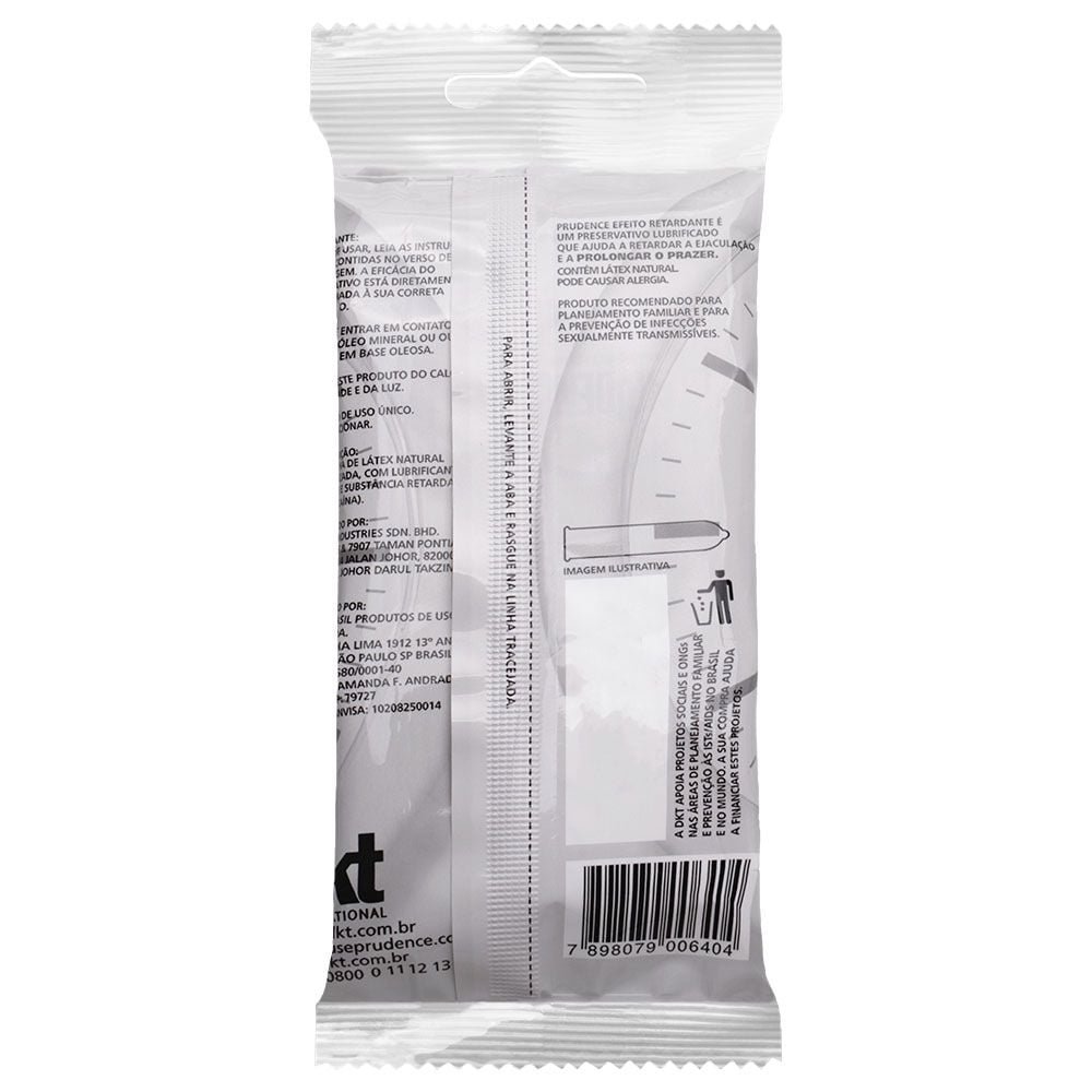 Preservativo Efeito Retardante Com 8 Unidades Prudence