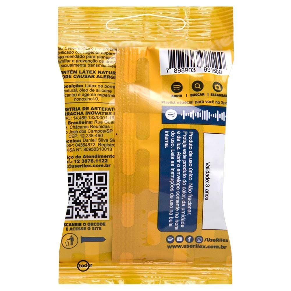 Preservativo Espermicida 03 Unidades Rilex