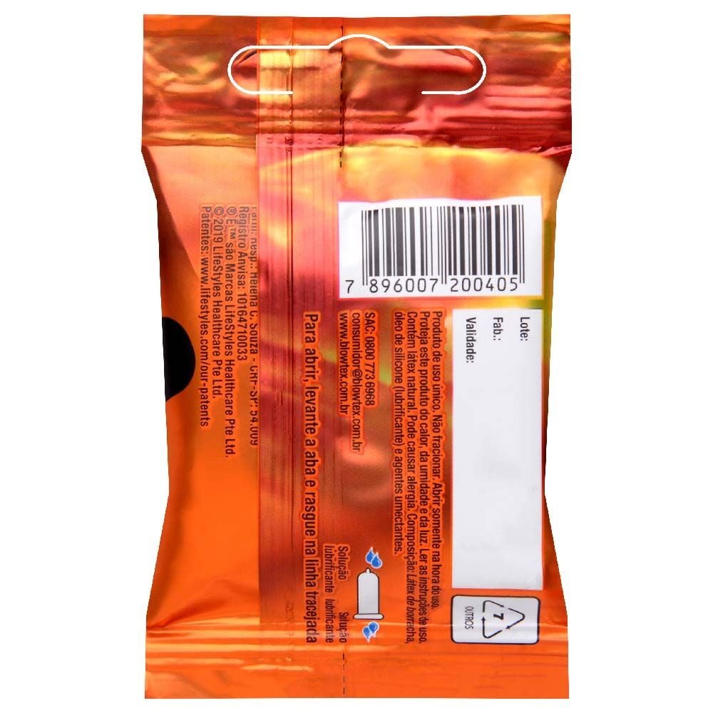 Preservativo Hot 03 Unidades Blowtex