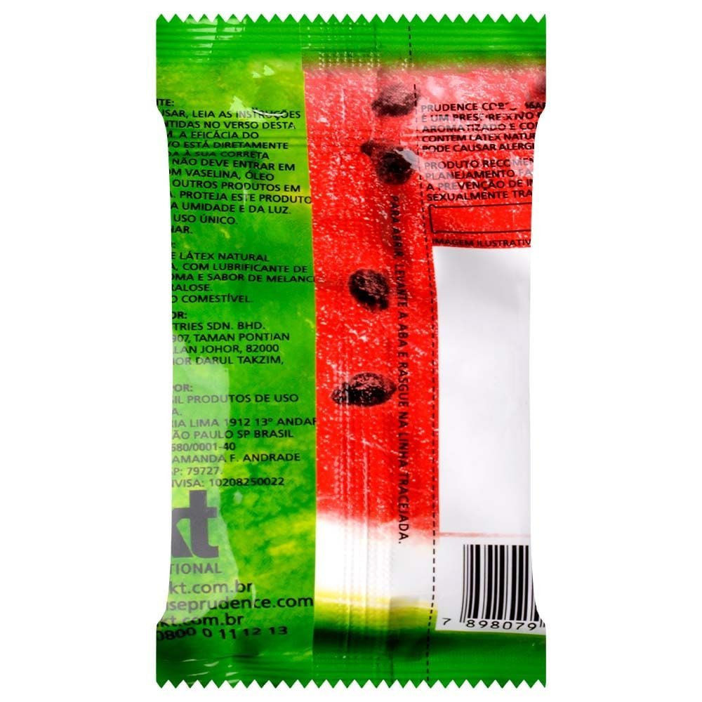 Preservativo Melancia Com 3 Unidades Prudence