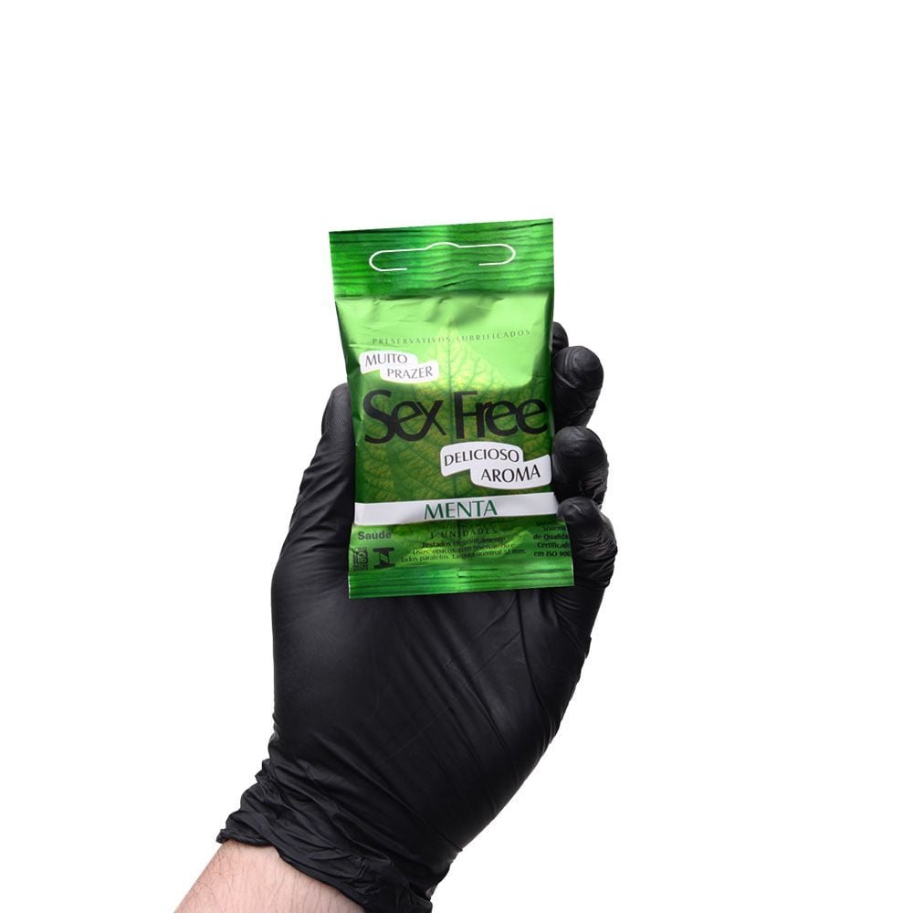Preservativo Menta Com 3 Unidades Sex Free