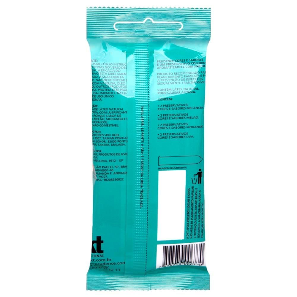 Preservativo Mix Cores E Sabores 06 Unidades Prudence