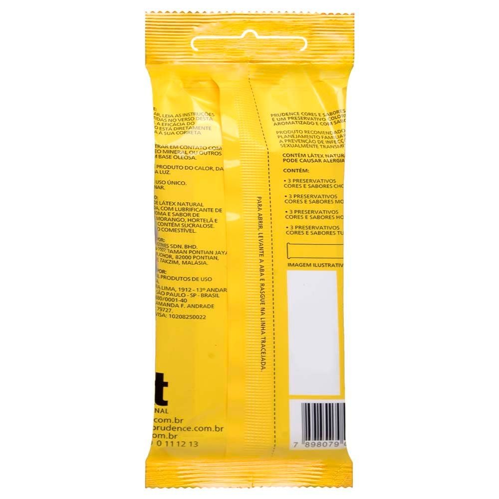 Preservativo Mix Cores E Sabores 12 Unidades Prudence