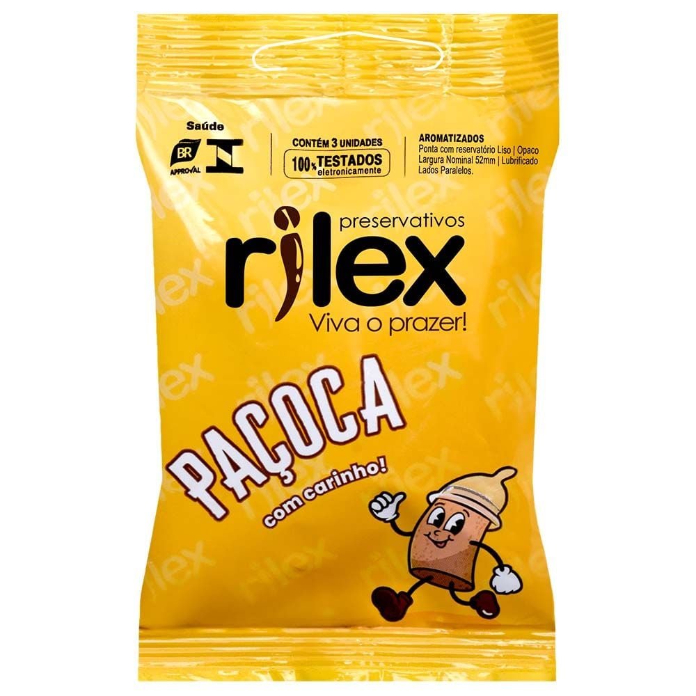 Preservativo Paçoca Com Carinho 03 Unidades Rilex