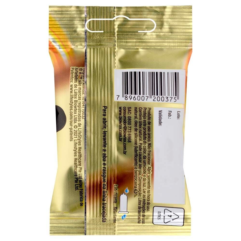 Preservativo Prazer Prolongado 03 Unidades Blowtex