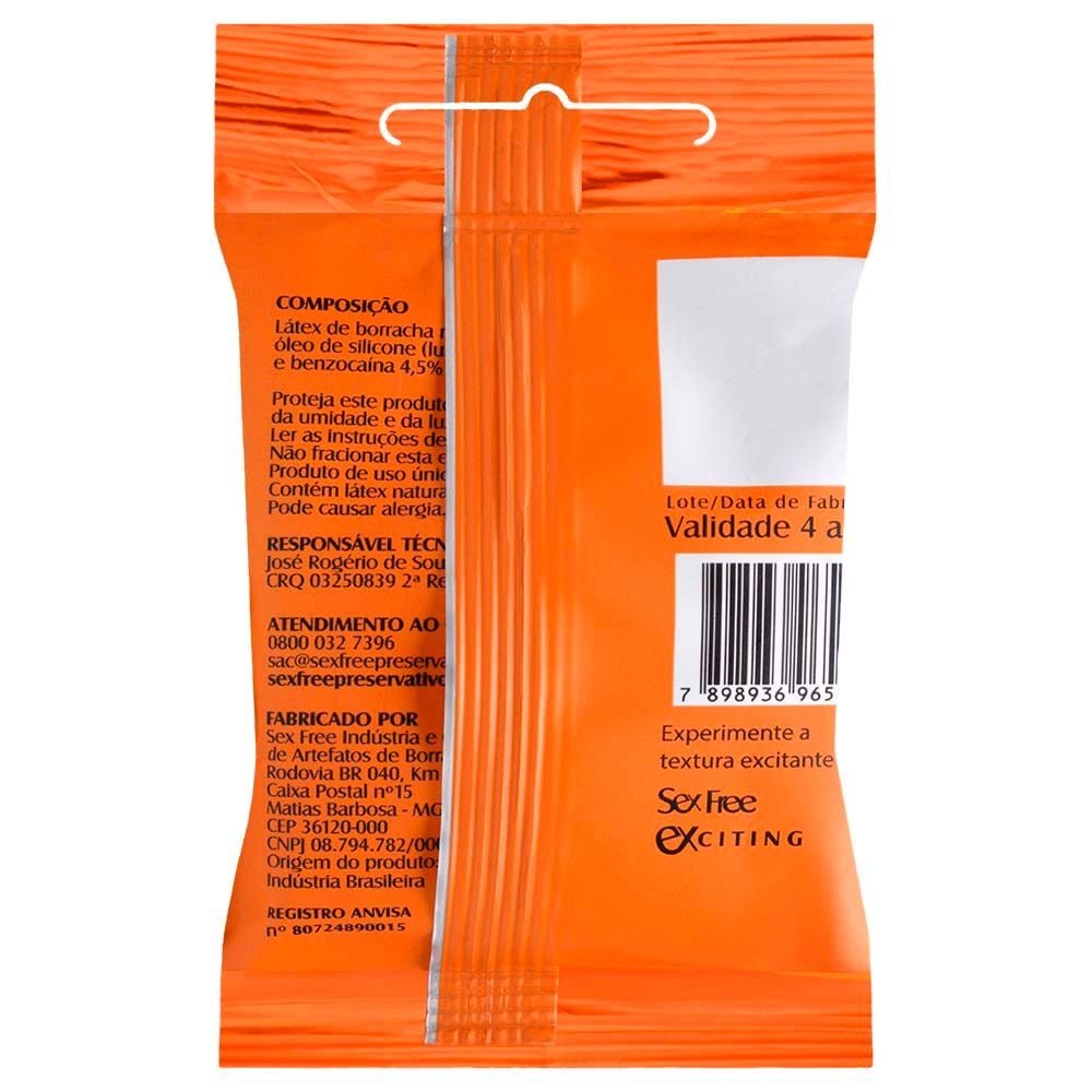 Preservativo Prolong Com 3 Unidades Sex Free