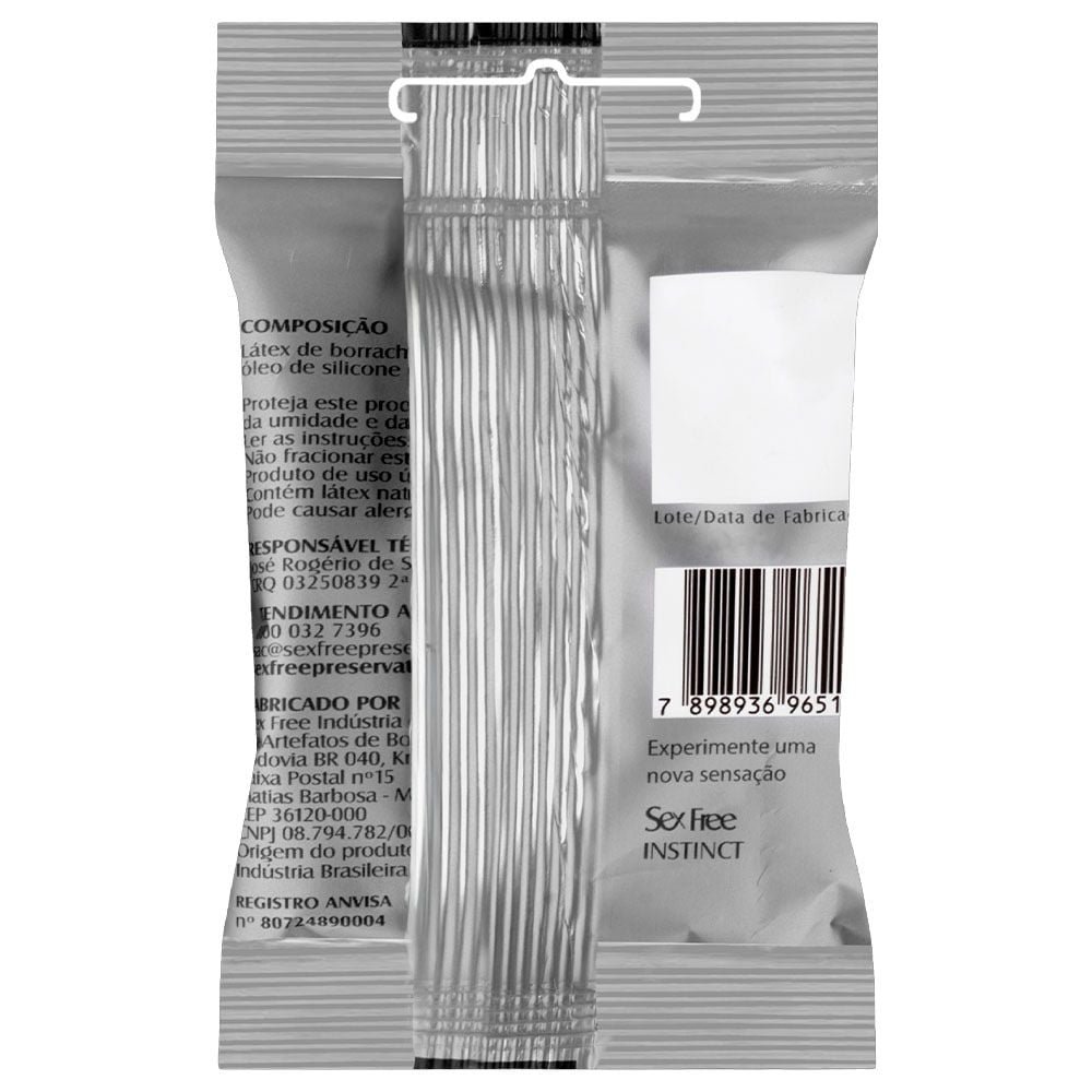 Preservativo Sensitive Com 3 Unidades Sex Free