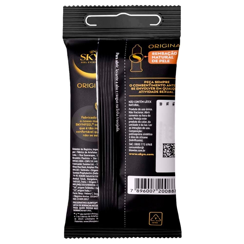 Preservativo Skyn Original 06 Unidades Blowtex