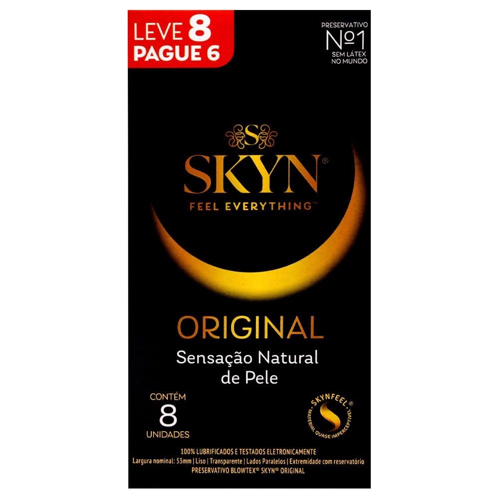 Preservativo Skyn Original 08 Unidades Blowtex