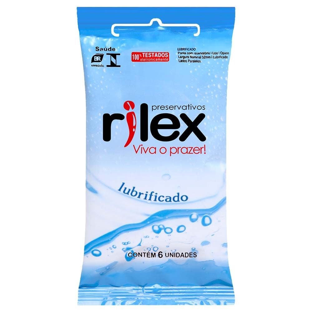 Preservativo Tradicional Lubrificado 06 Unidades Rilex