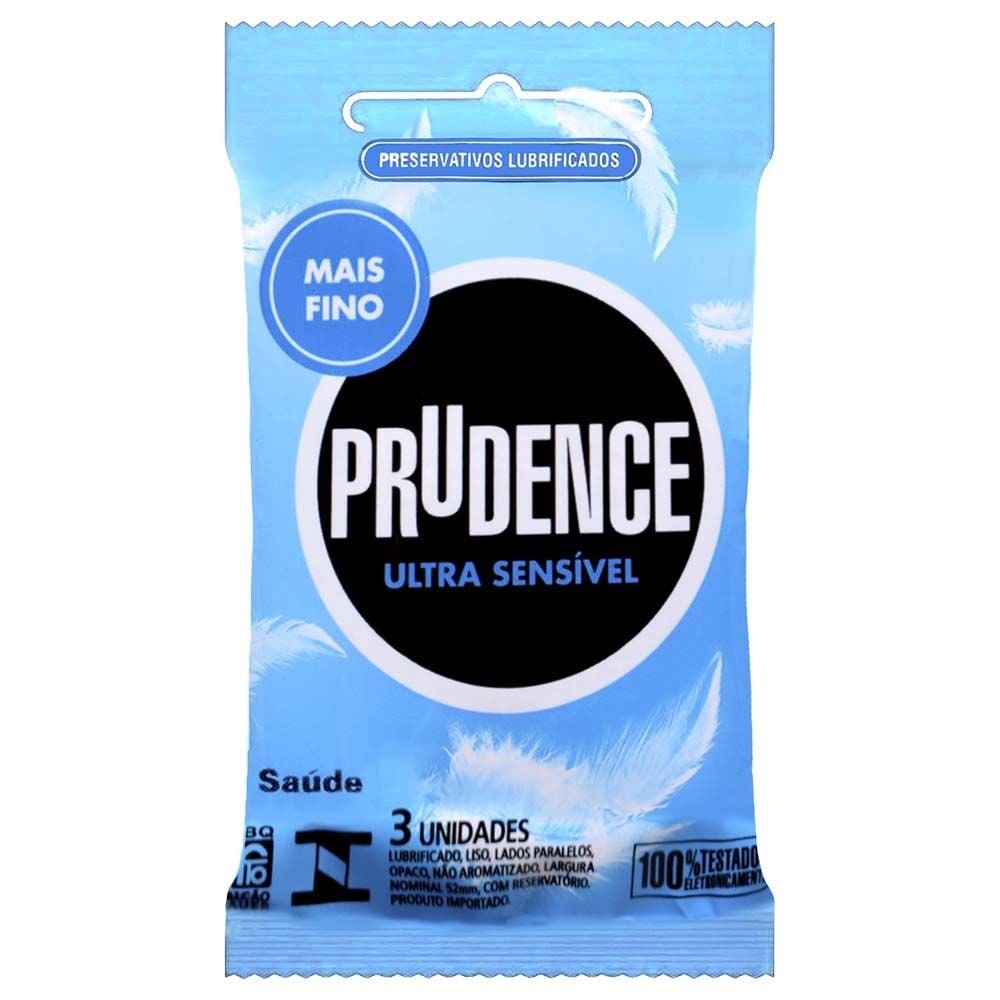 Preservativo Ultra Sensível Com 3 Unidades Prudence