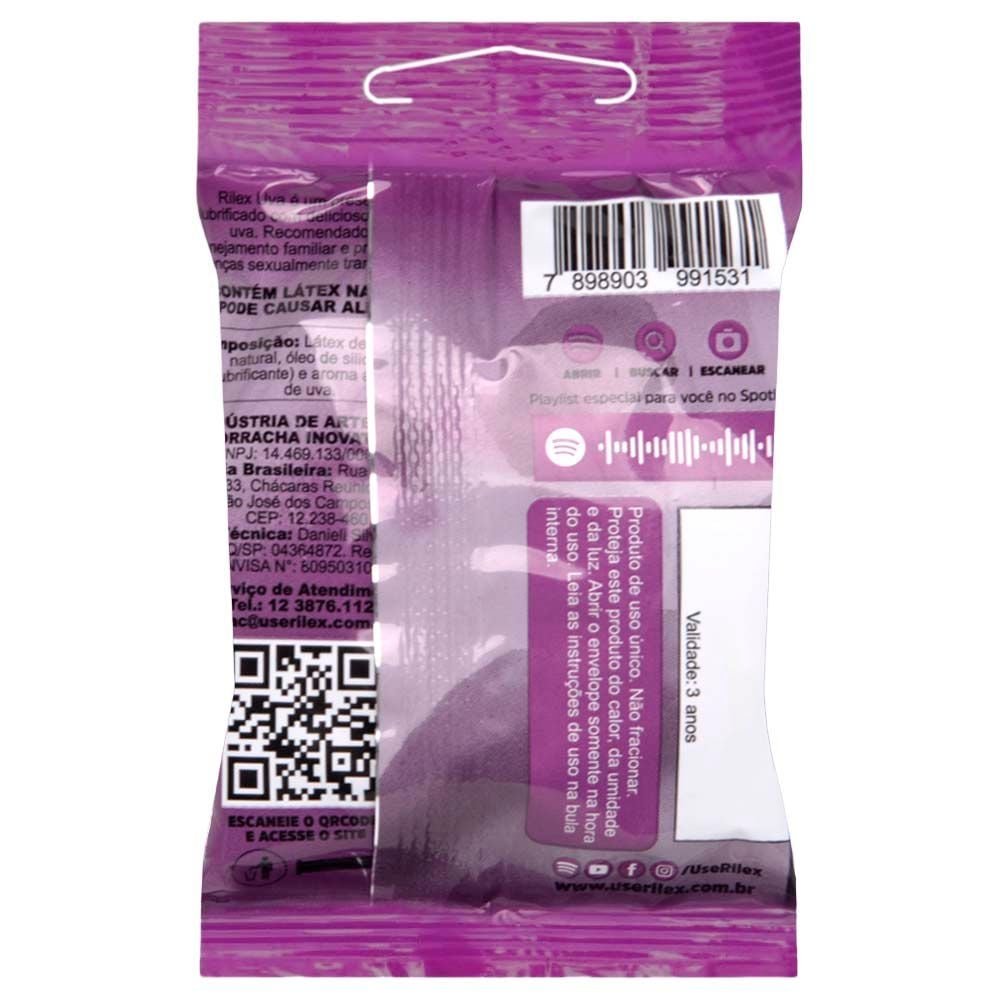 Preservativo Uva 03 Unidades Rilex