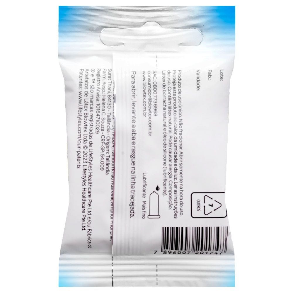 Preservativo Zero Mais Fino 03 Unidades Blowtex