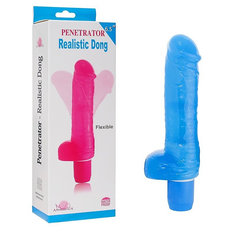 Prótese com Vibro á pilha -14,2 X 4,0 cm - Aphrodisia - Bege
