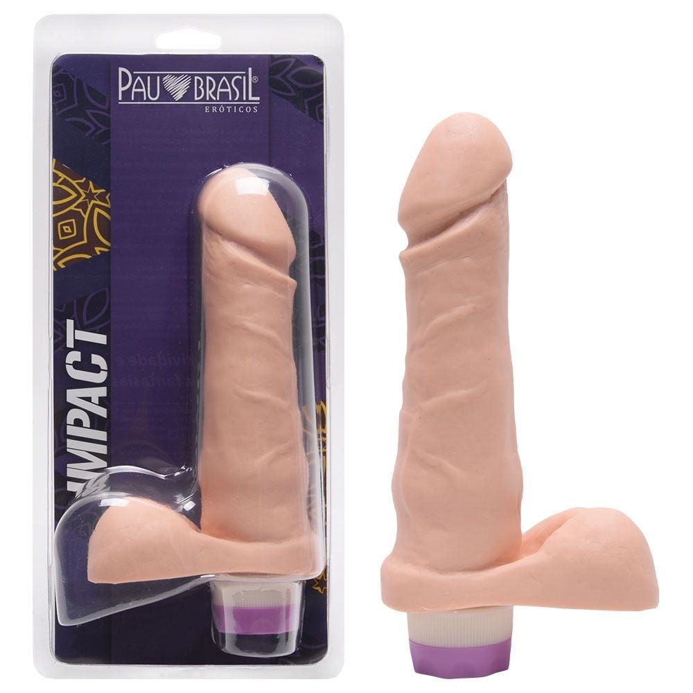 Prótese Com Vibro Interno 16,5 X 3,5cm Pau Brasil