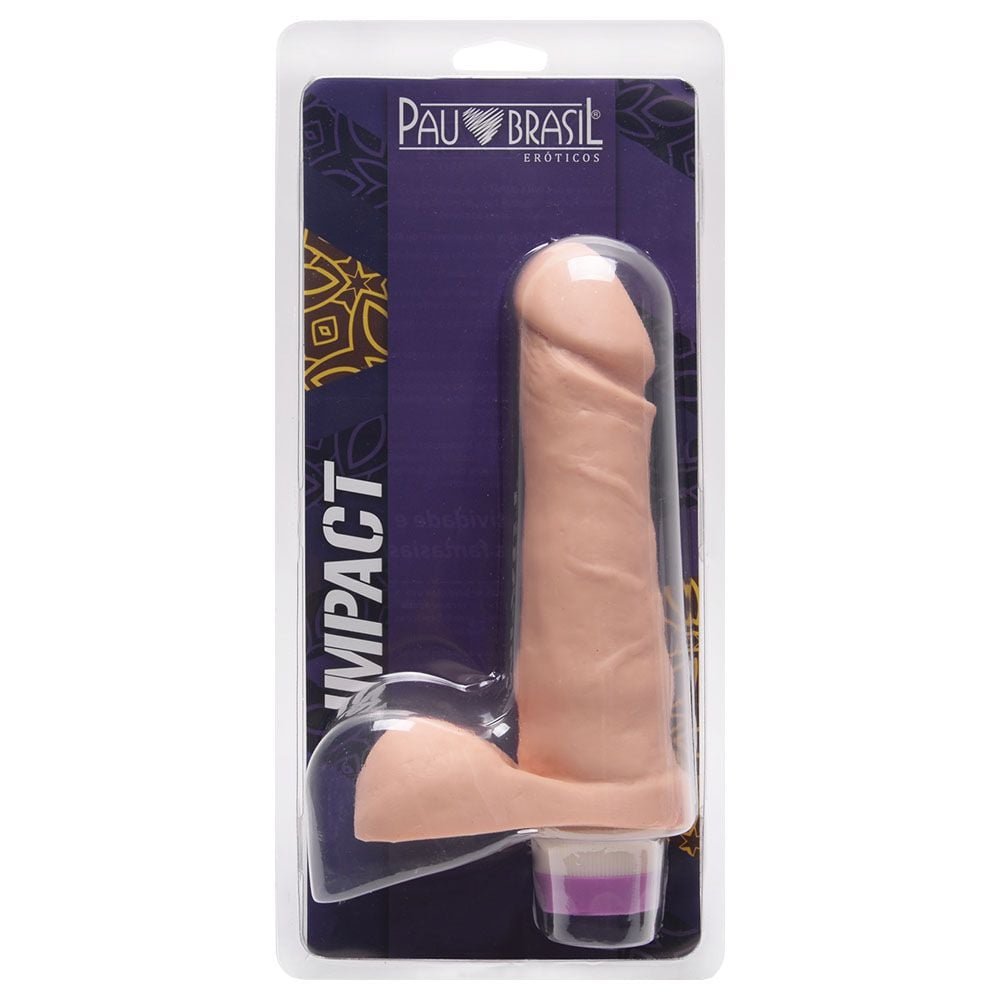 Prótese Com Vibro Interno 16,5 X 3,5cm Pau Brasil