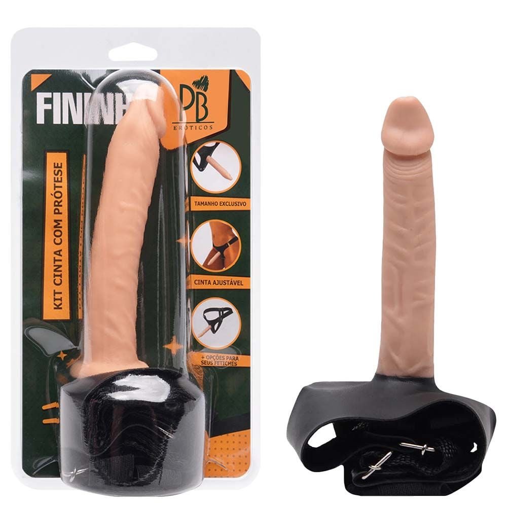 Prótese Fininha Com Cinto Em Couro Pau Brasil
