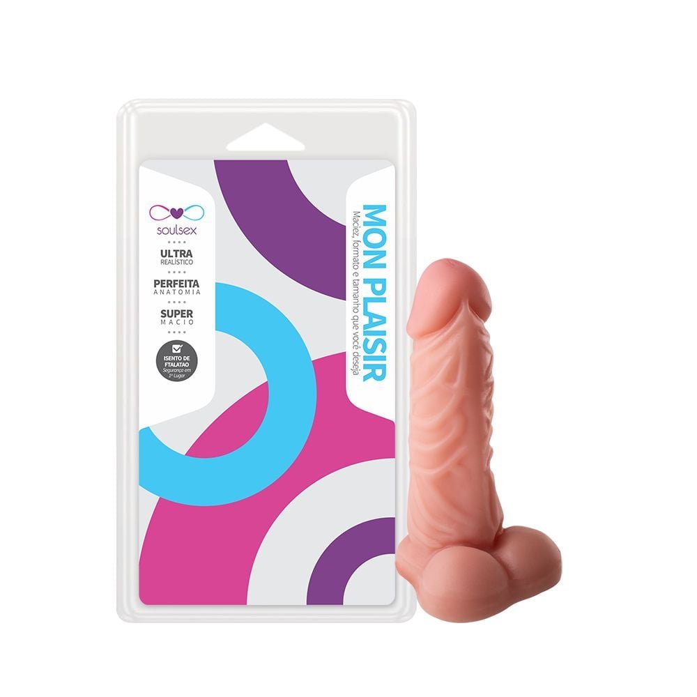 Prótese Maciça Com Escroto 14 X 3,5cm Soulsex