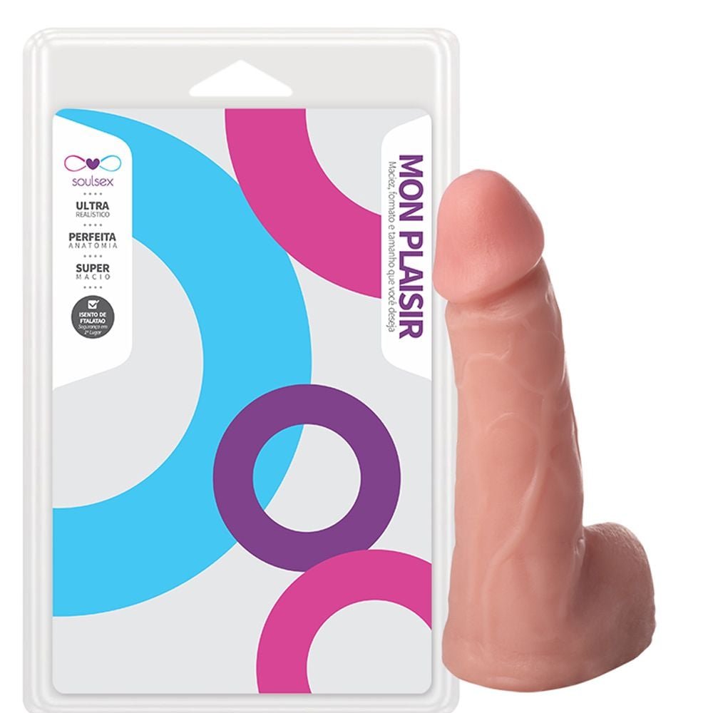 Prótese Maciça Com Escroto 16 X 3,7cm Soulsex