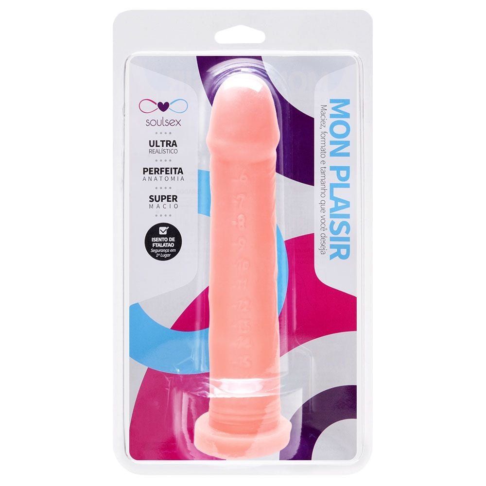 Prótese Maciça Realística 18 X 3,5cm Soulsex
