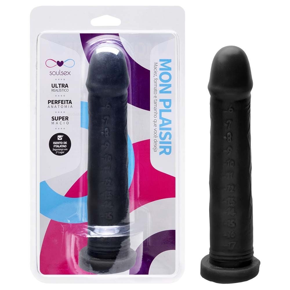 Prótese Maciça Realística 18 X 3,5cm Soulsex