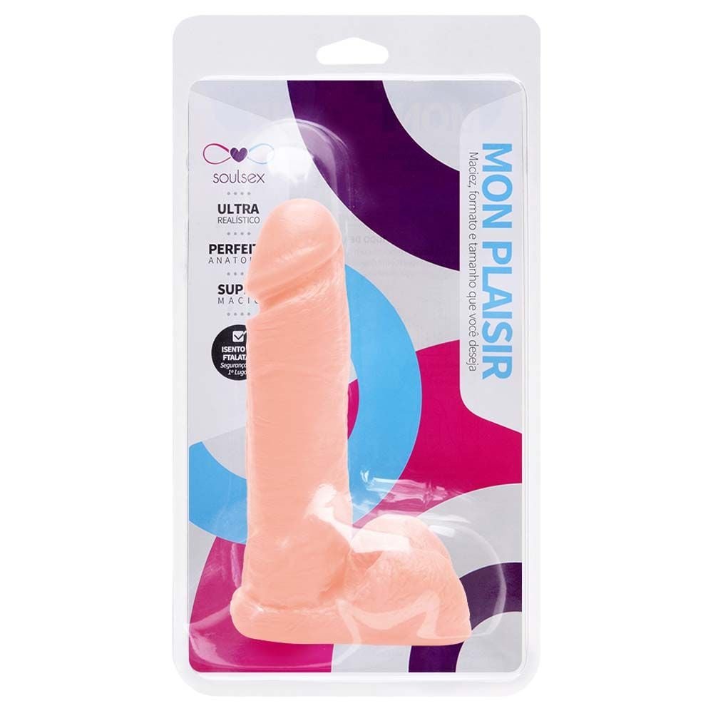 Prótese Maciça Realística 19 X 4,5cm Soulsex