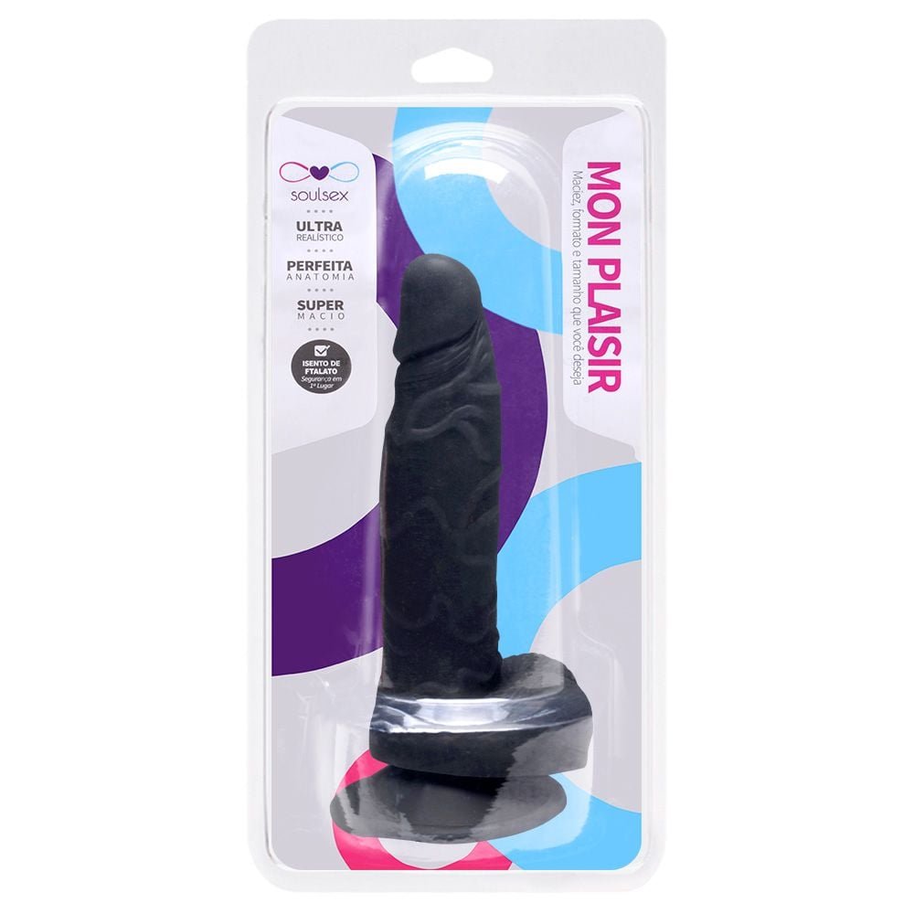 Prótese Maciça Realística Com Ventosa 12,5 X 3cm Soulsex
