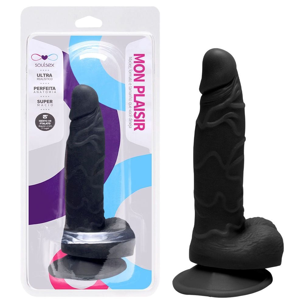 Prótese Maciça Realística Com Ventosa 12,5 X 3cm Soulsex
