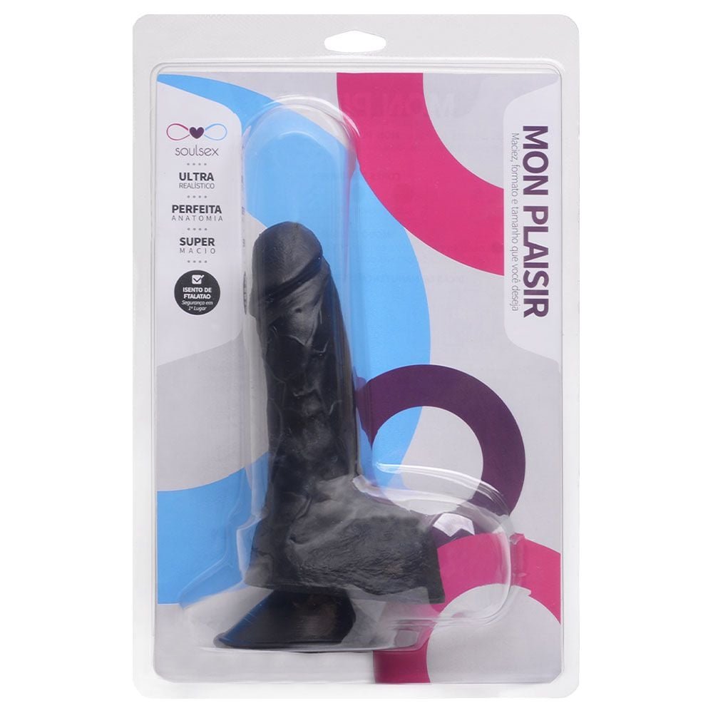 Prótese Maciça Realística Com Ventosa 15,5 X 3,7cm Soulsex