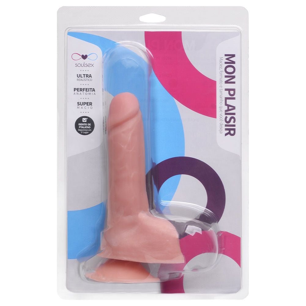 Prótese Maciça Realística Com Ventosa 15,5 X 3,7cm Soulsex