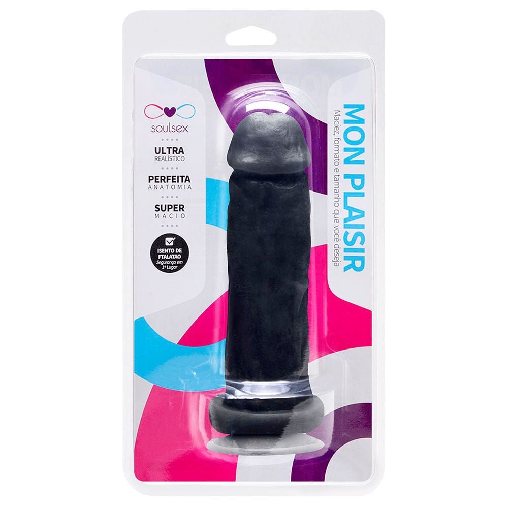 Prótese Maciça Realística Com Ventosa 17 X 4,5cm Soulsex