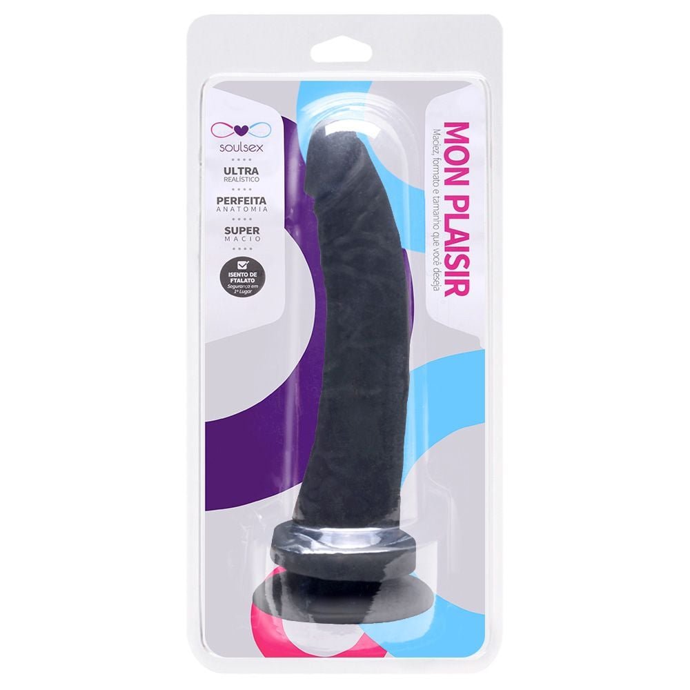 Prótese Maciça Realística Com Ventosa 17,5 X 3,5cm Soulsex