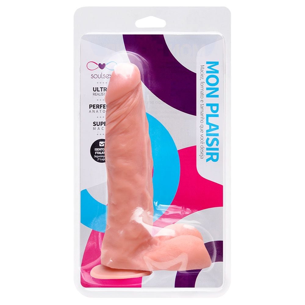 Prótese Maciça Realística Com Ventosa 18 X 4cm Soulsex