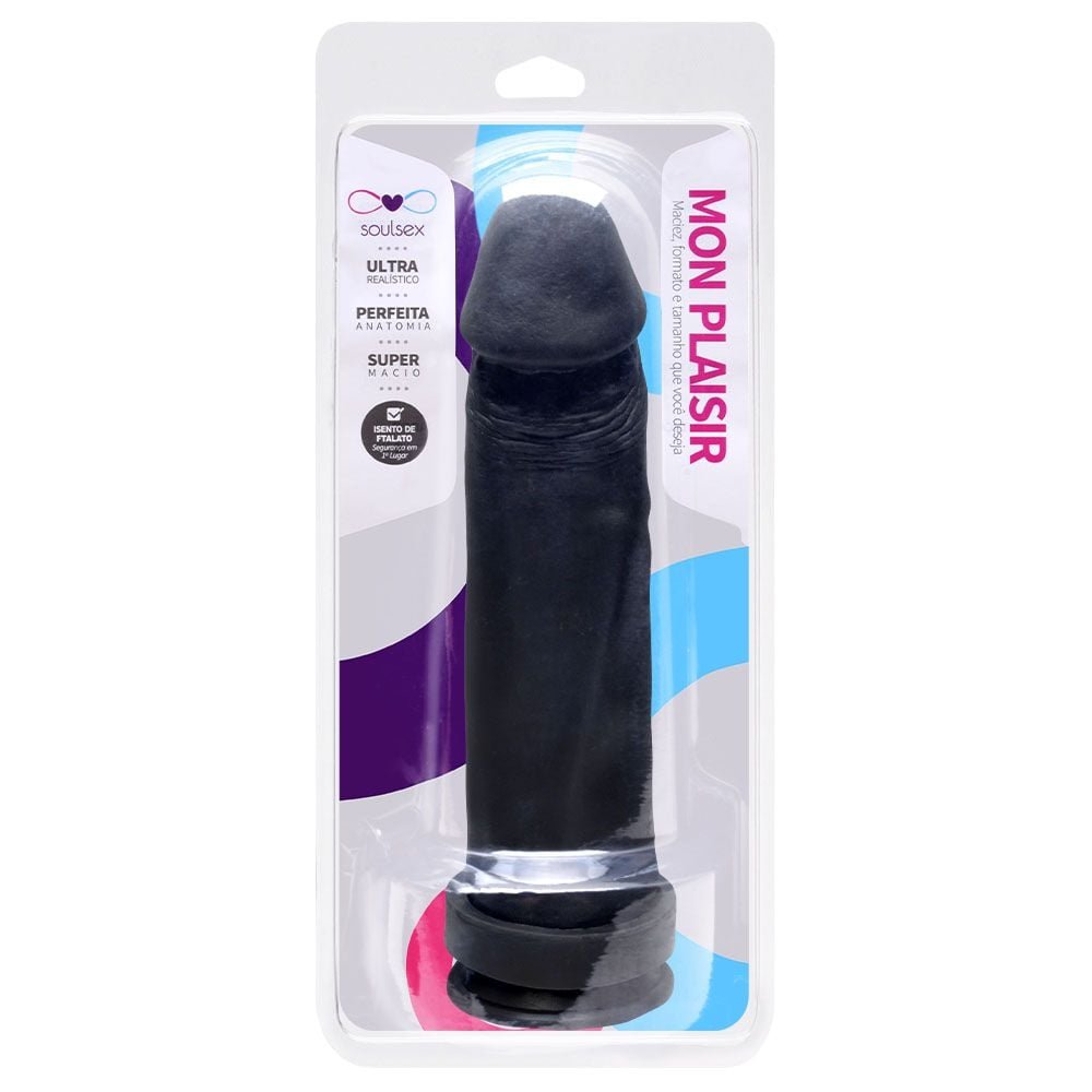 Prótese Maciça Realística Com Ventosa 21,5 X 5cm Soulsex