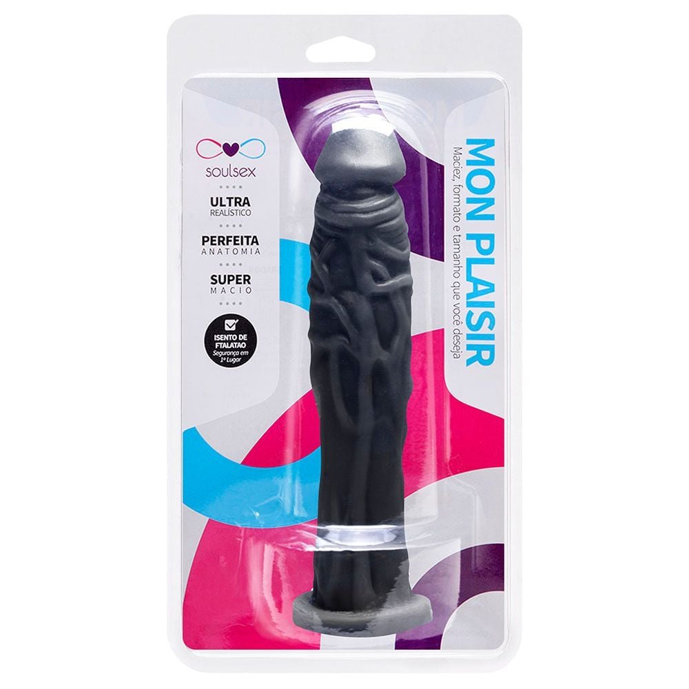 Prótese Maciça Veias Realística 17,5 X 3,5cm Soulsex
