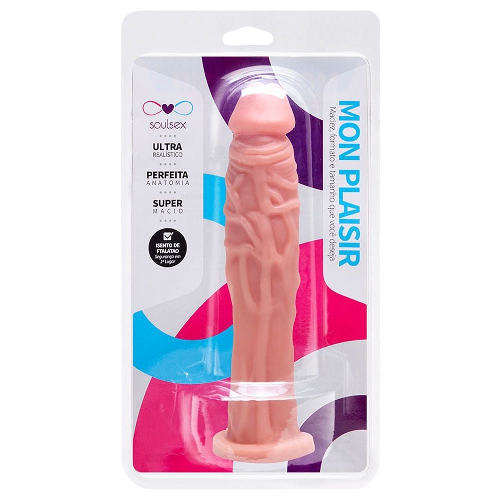 Prótese Maciça Veias Realística 17,5 X 3,5cm Soulsex