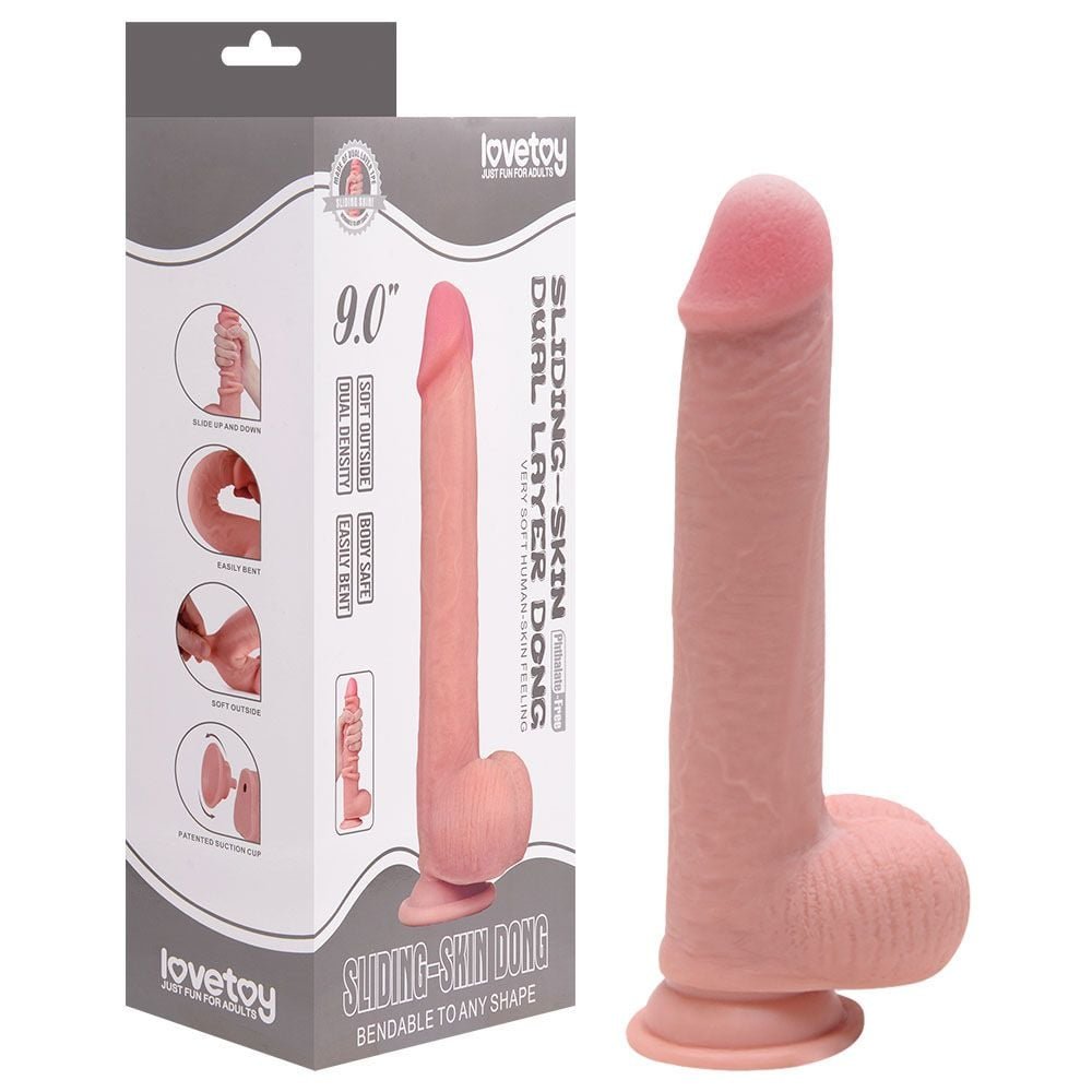 Prótese Realística 23cm Dupla Intensidade Dual Layer Dong Vipmix