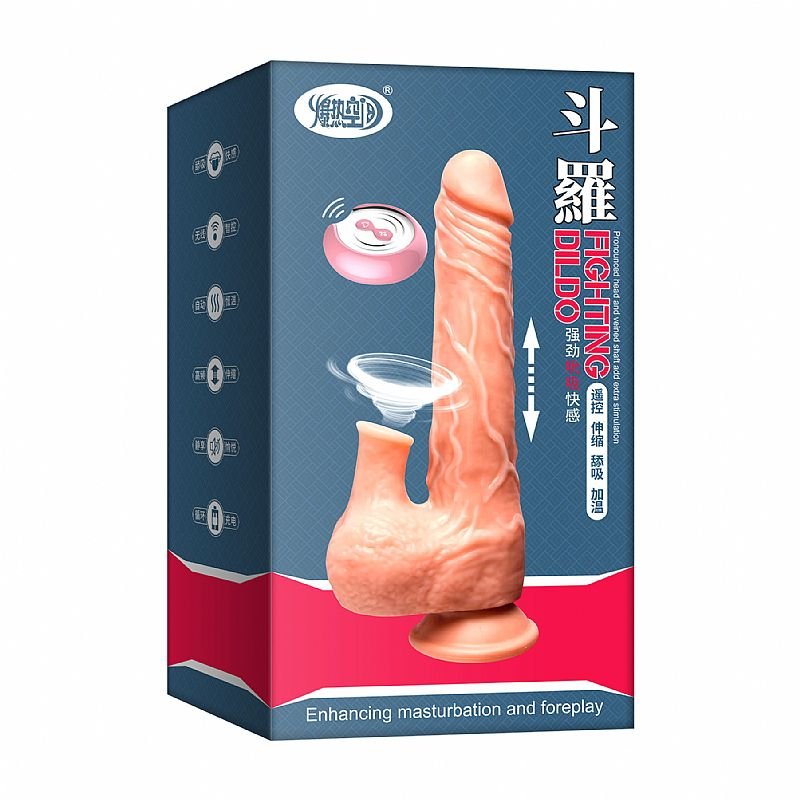 Prótese Realística com Pulsação e sucção - Controle Remoto - 23,5 x 4,2