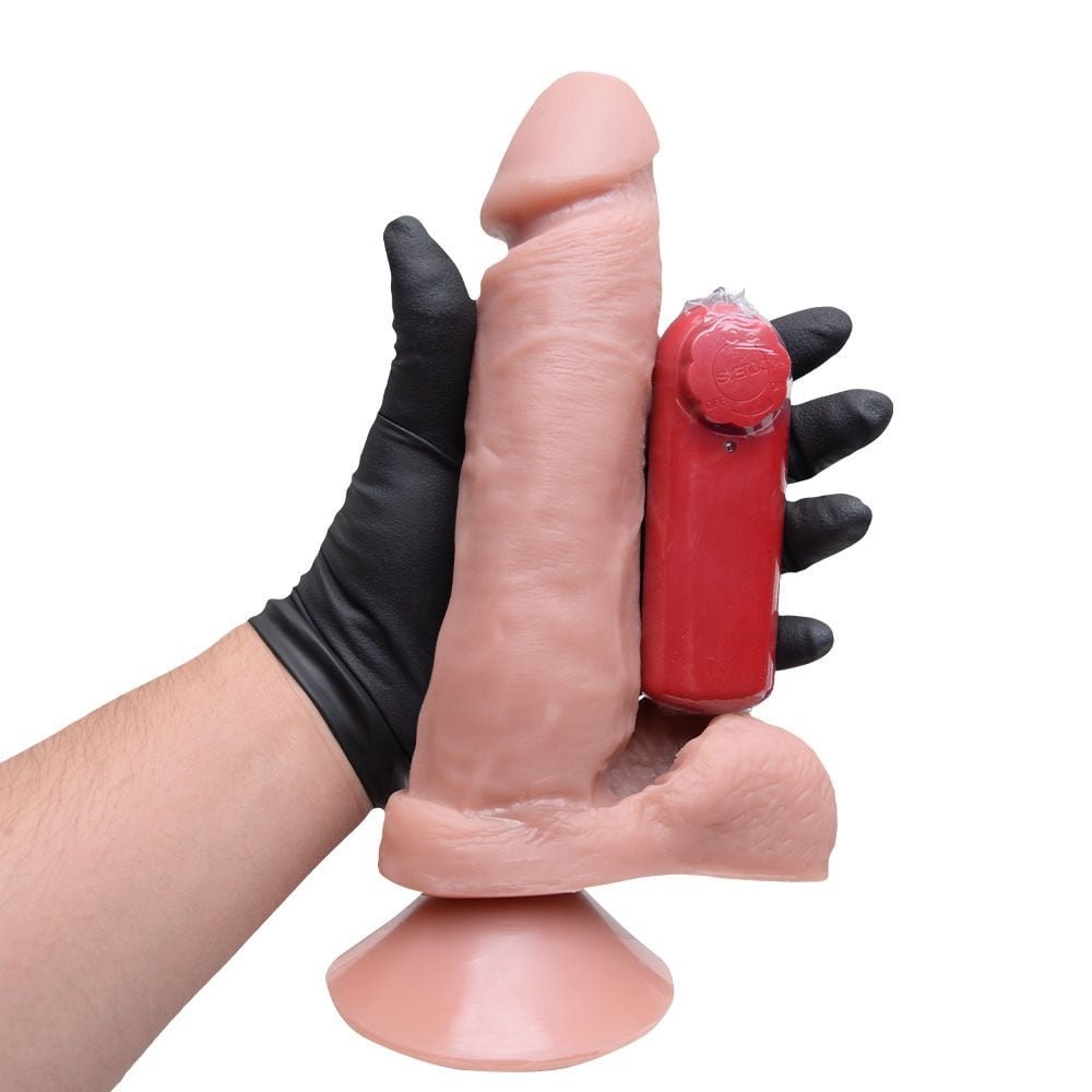 Prótese Realística Vibro Escroto 19 X 4,7cm La Pimienta