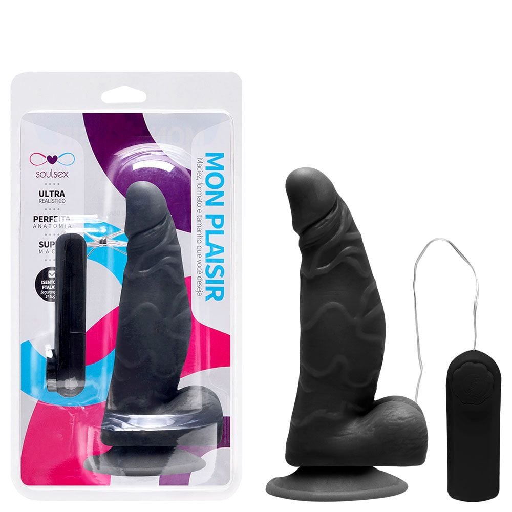 Prótese Vibrador Externo Ventosa 12,5 X 3cm Soulsex