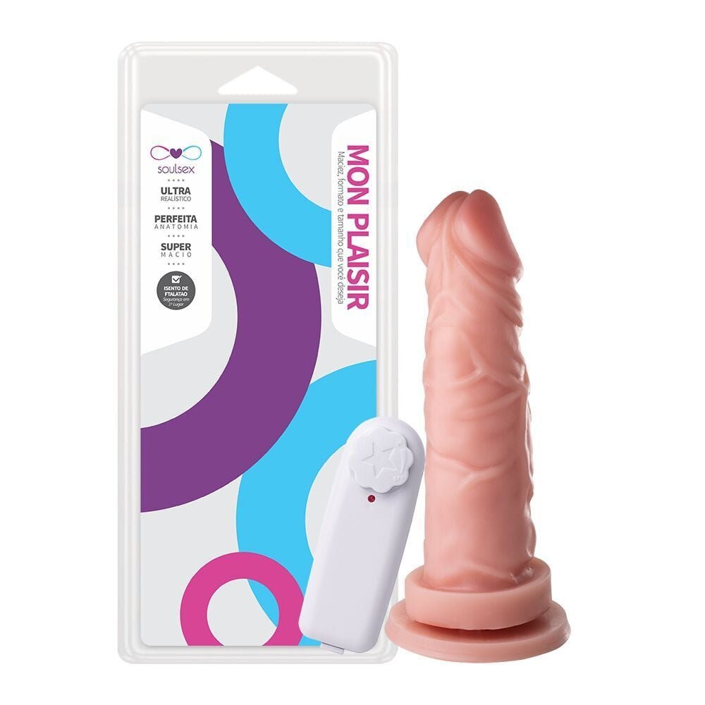 Prótese Vibrador Externo Ventosa 15,5 X 4cm Soulsex