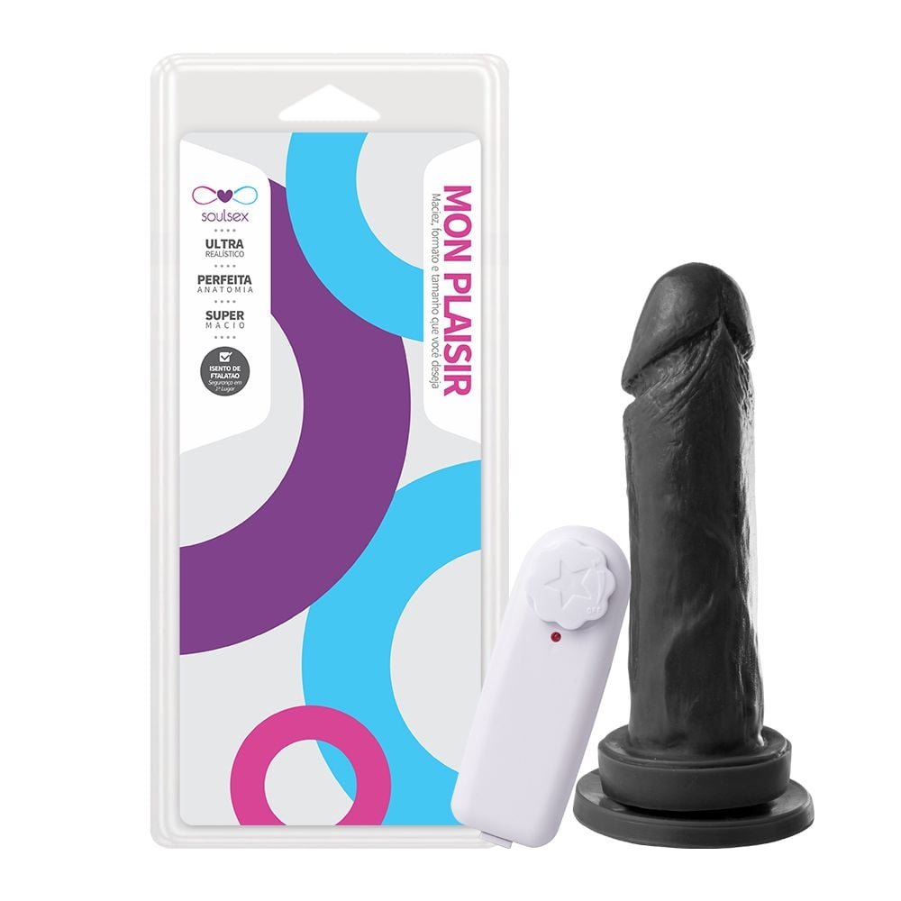 Prótese Vibrador Externo Ventosa 15,6 X 4cm Soulsex