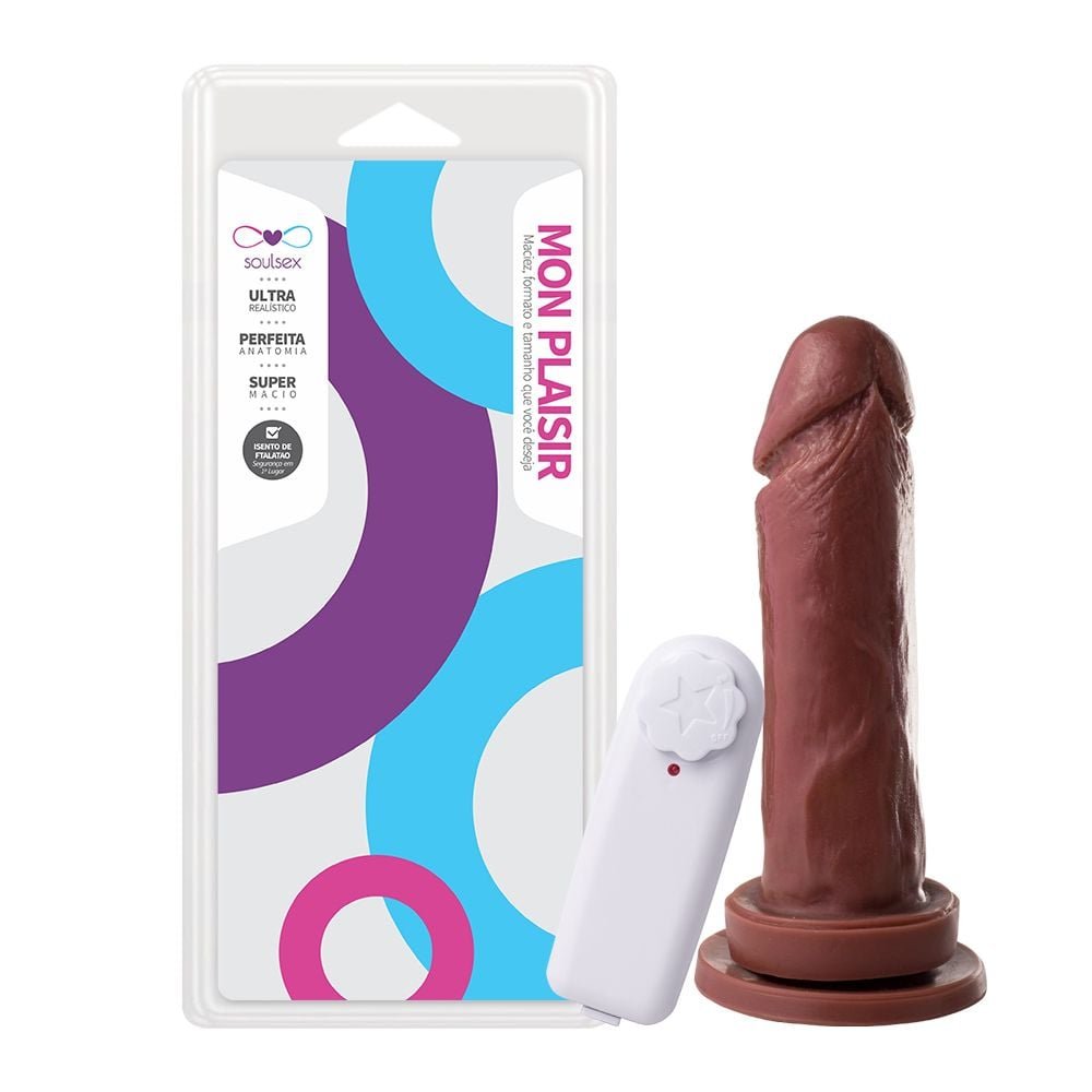 Prótese Vibrador Externo Ventosa 15,6 X 4cm Soulsex