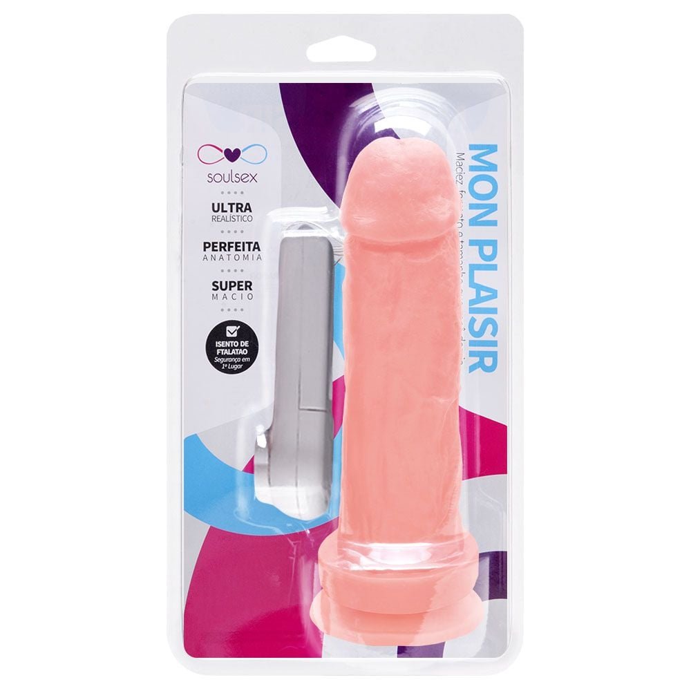 Prótese Vibrador Externo Ventosa 17 X 4,5cm Soulsex