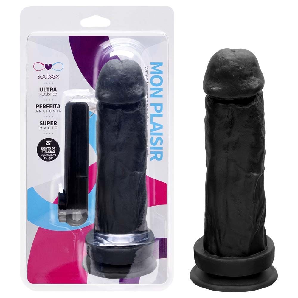 Prótese Vibrador Externo Ventosa 17 X 4,5cm Soulsex