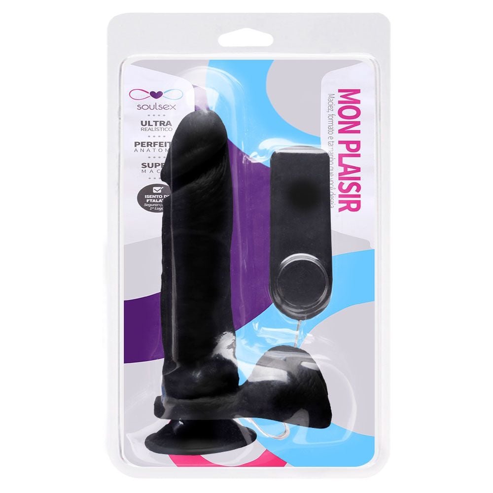 Prótese Vibrador Externo Ventosa 19 X 4,5cm Soulsex