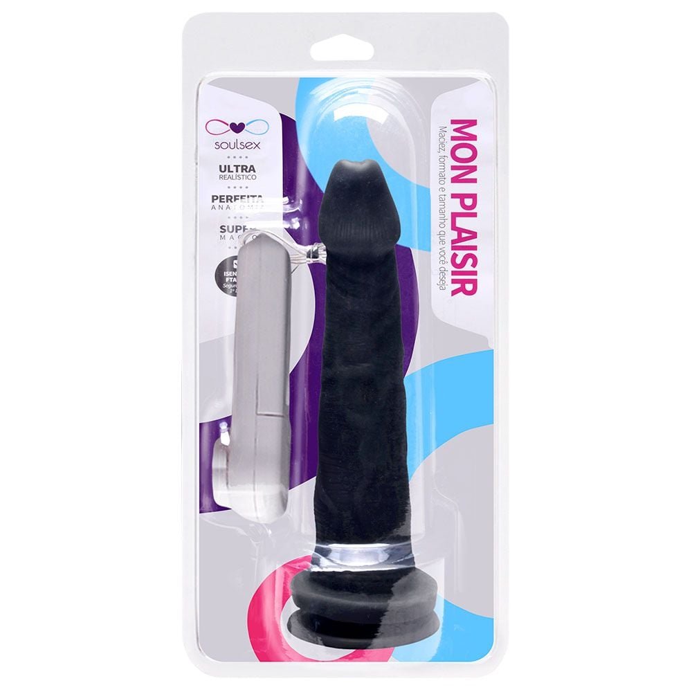 Prótese Vibrador Externo Ventosa 20 X 3,5cm Soulsex