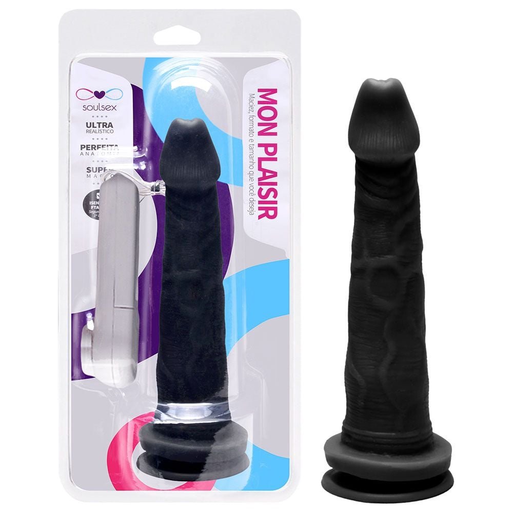 Prótese Vibrador Externo Ventosa 20 X 3,5cm Soulsex