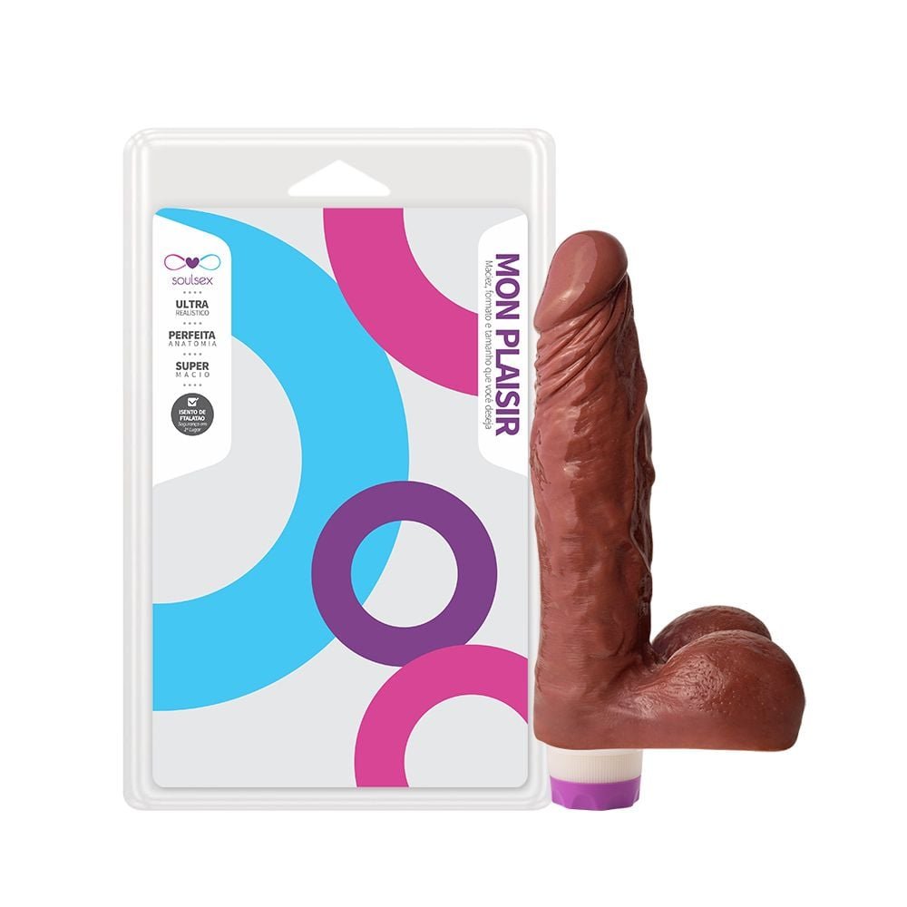 Prótese Vibrador Interno 18 X 4cm Soulsex