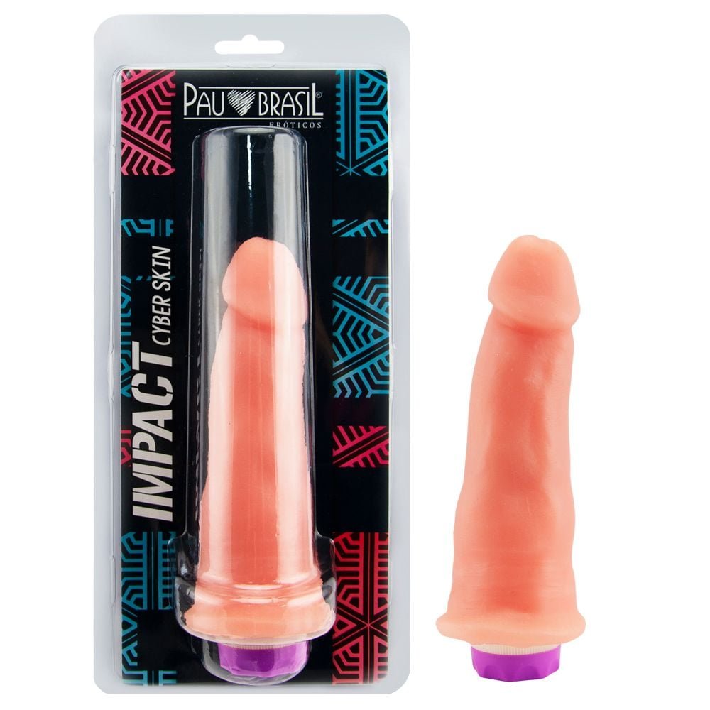 Prótese Vibro Interno Cyber Skyn 15 X 3,5cm Pau Brasil